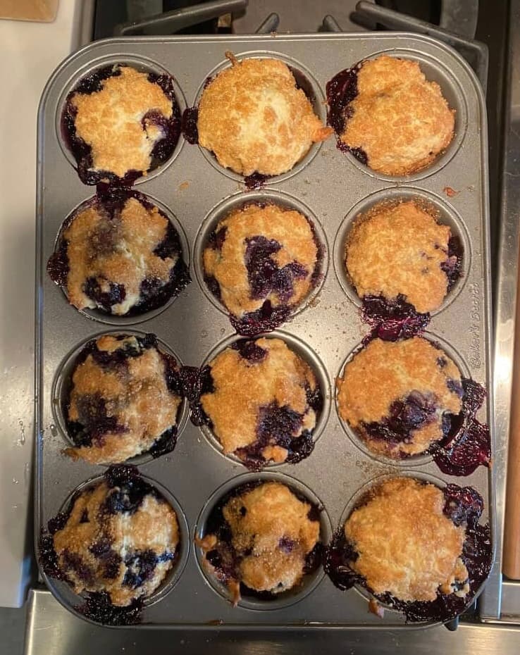 Blueberry Muffins Sugar Crust