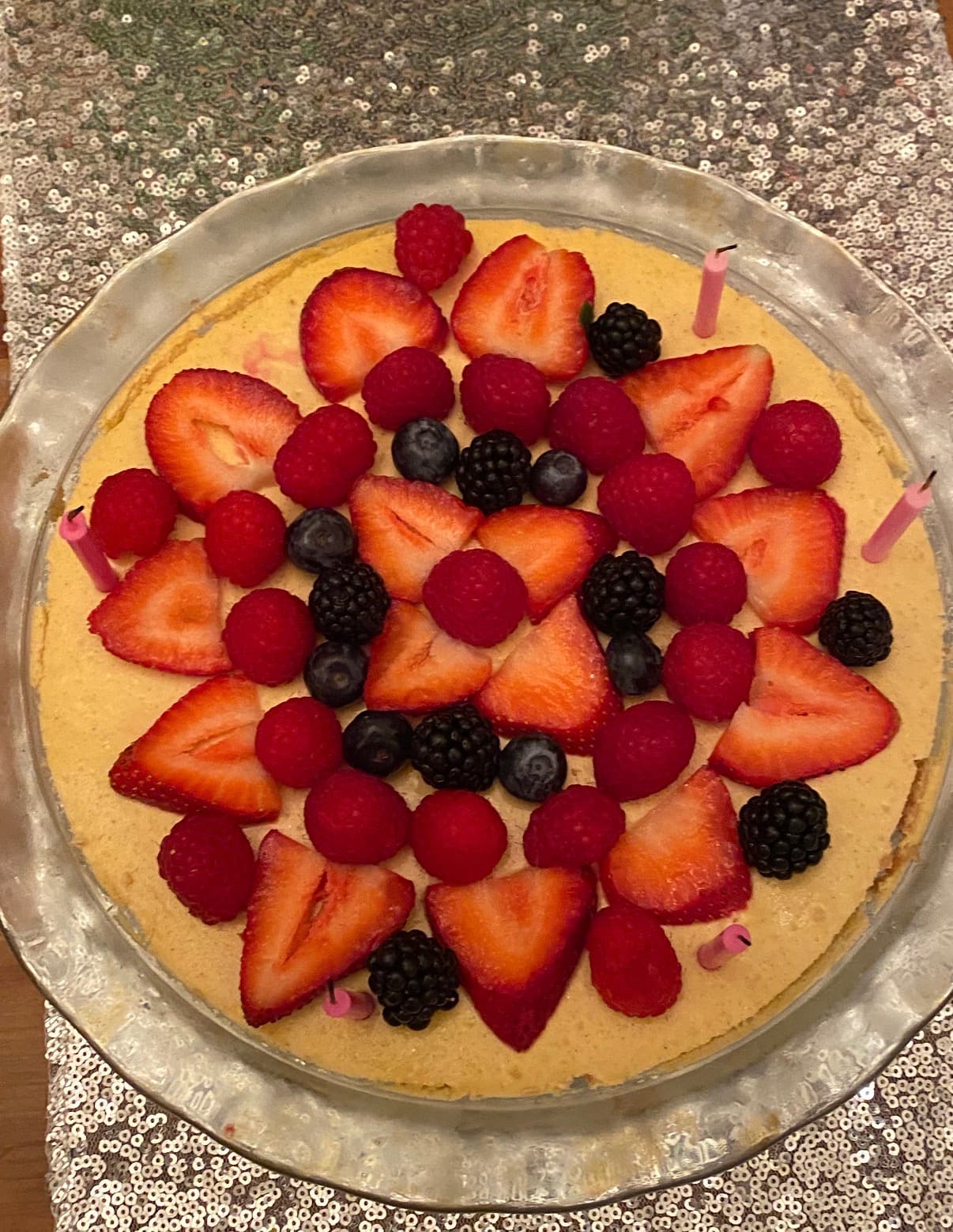 Fresh Berry Almond Celebration Cake