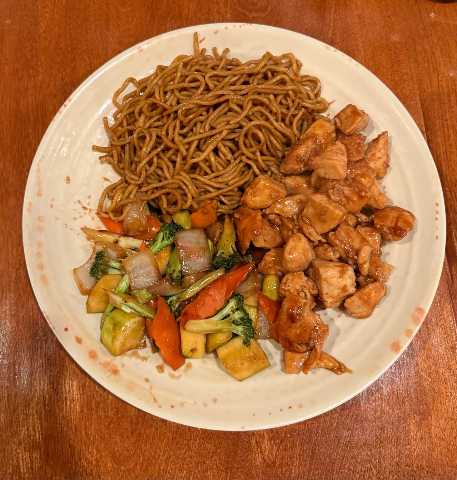 Hibachi Teriyaki Chicken Noodles Vegetables