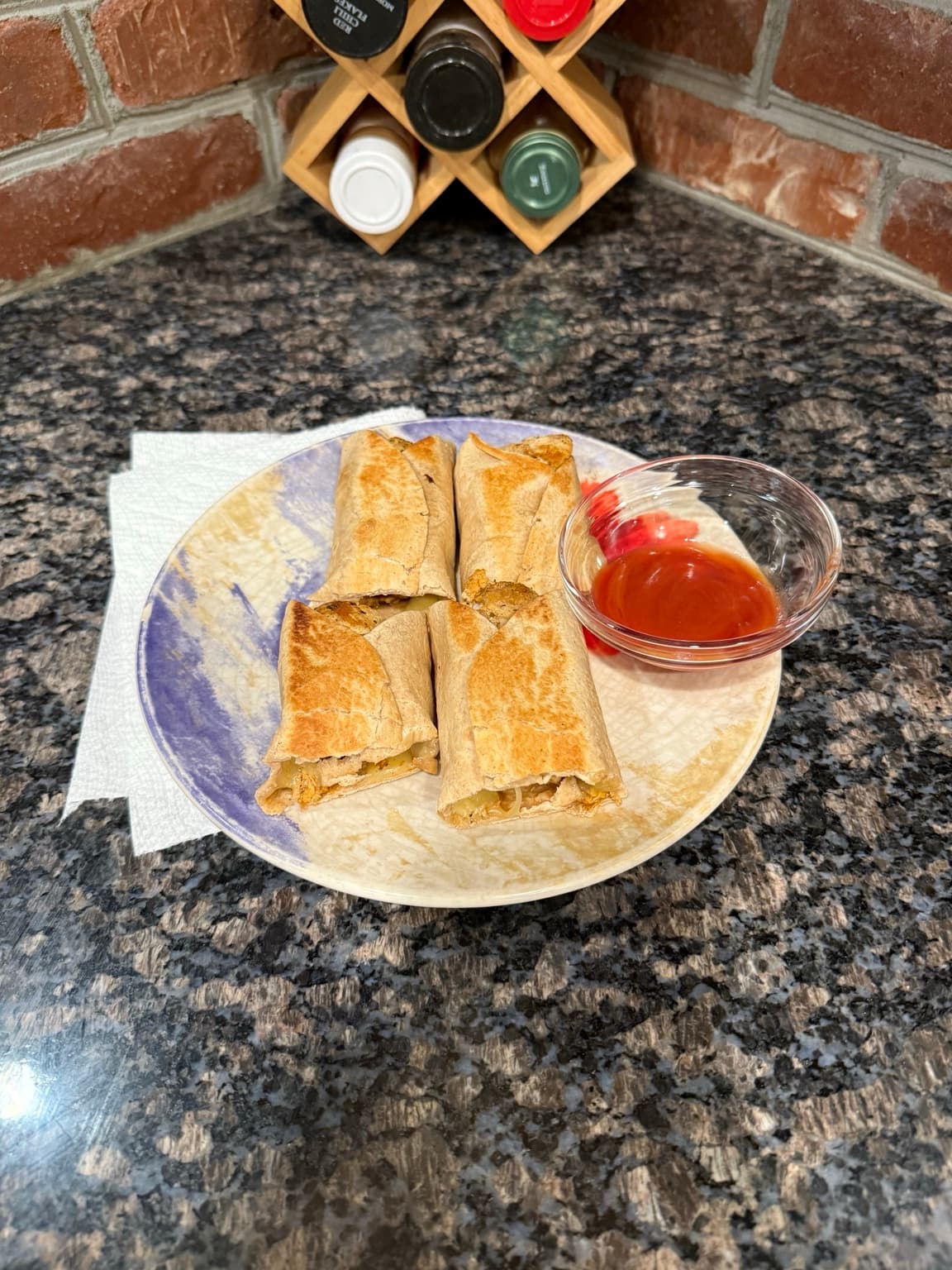 High Protein Chicken Cheese Wrap