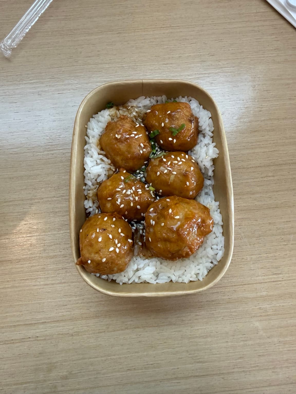 Teriyaki Chicken Meatball Rice Bowl
