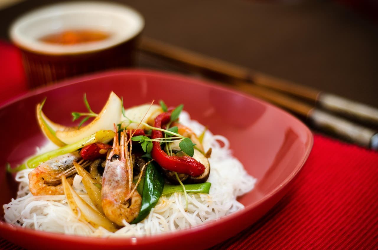 Garlic Steamed Prawns with Vermicelli