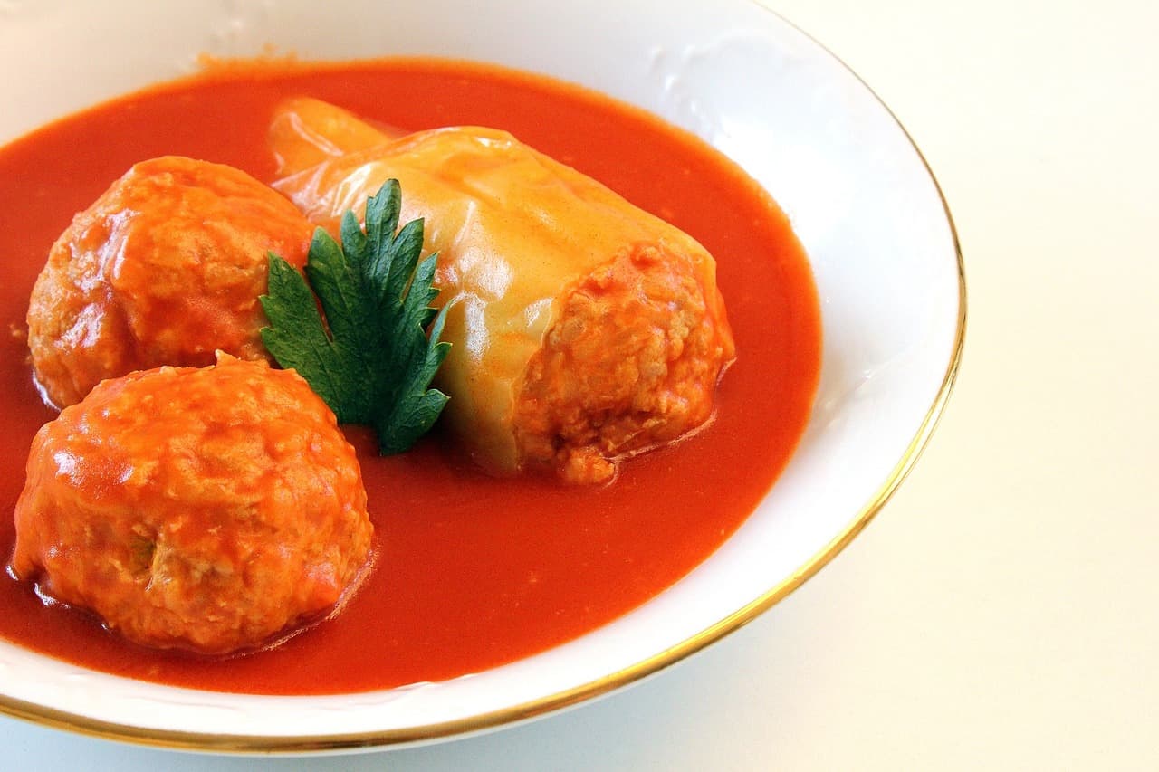 Hungarian Stuffed Peppers with Meatballs