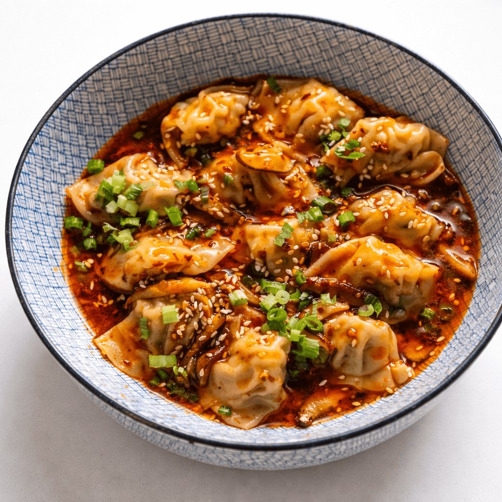 Chili Oil Dumplings (Spicy Sichuan-Style Wontons)