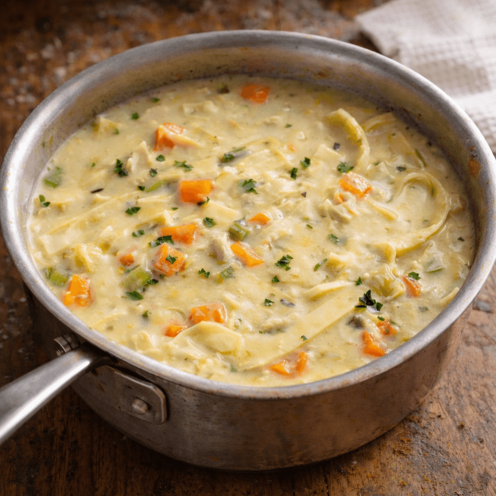 Creamy Homestyle Chicken Pot Pie Soup