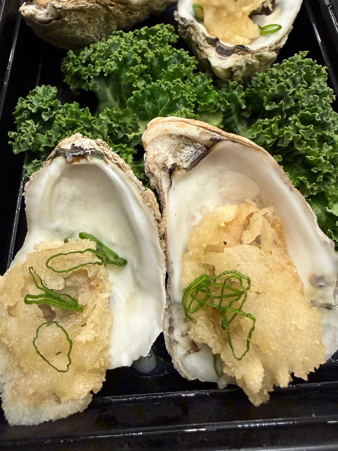 Tempura Fried Oysters with Grated Daikon