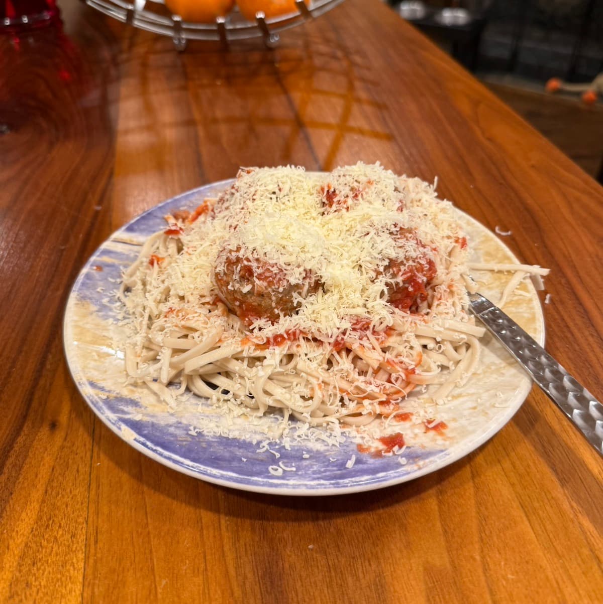 Spaghetti and Meatballs with Marinara and Parmesan