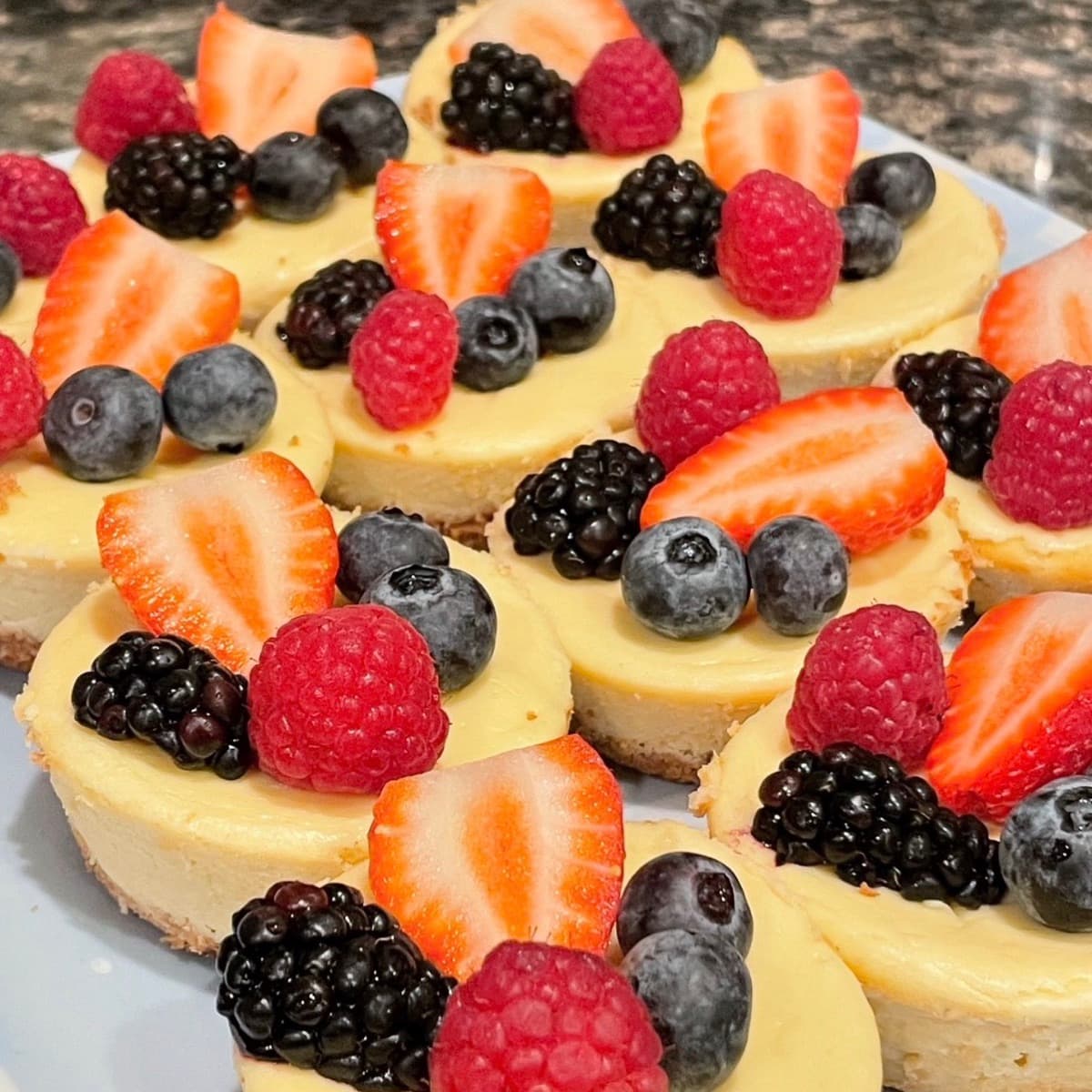 Mini Mixed Berry Cheesecakes
