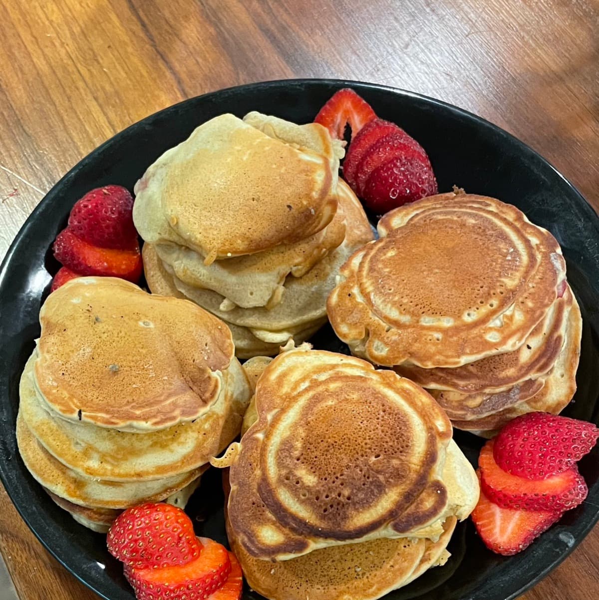 Mini Strawberry Pancake Stacks