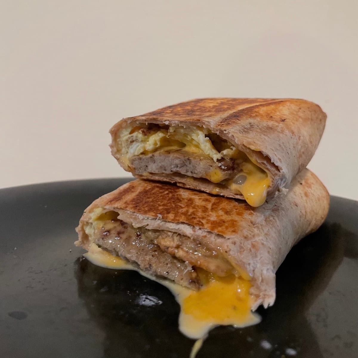 Sausage Egg and Cheese Breakfast Burrito
