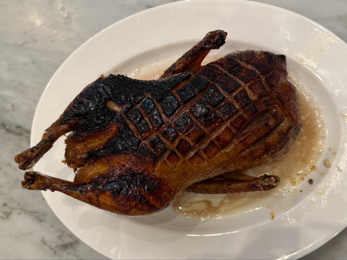 Whole Roasted Duck with Lemon and Garlic