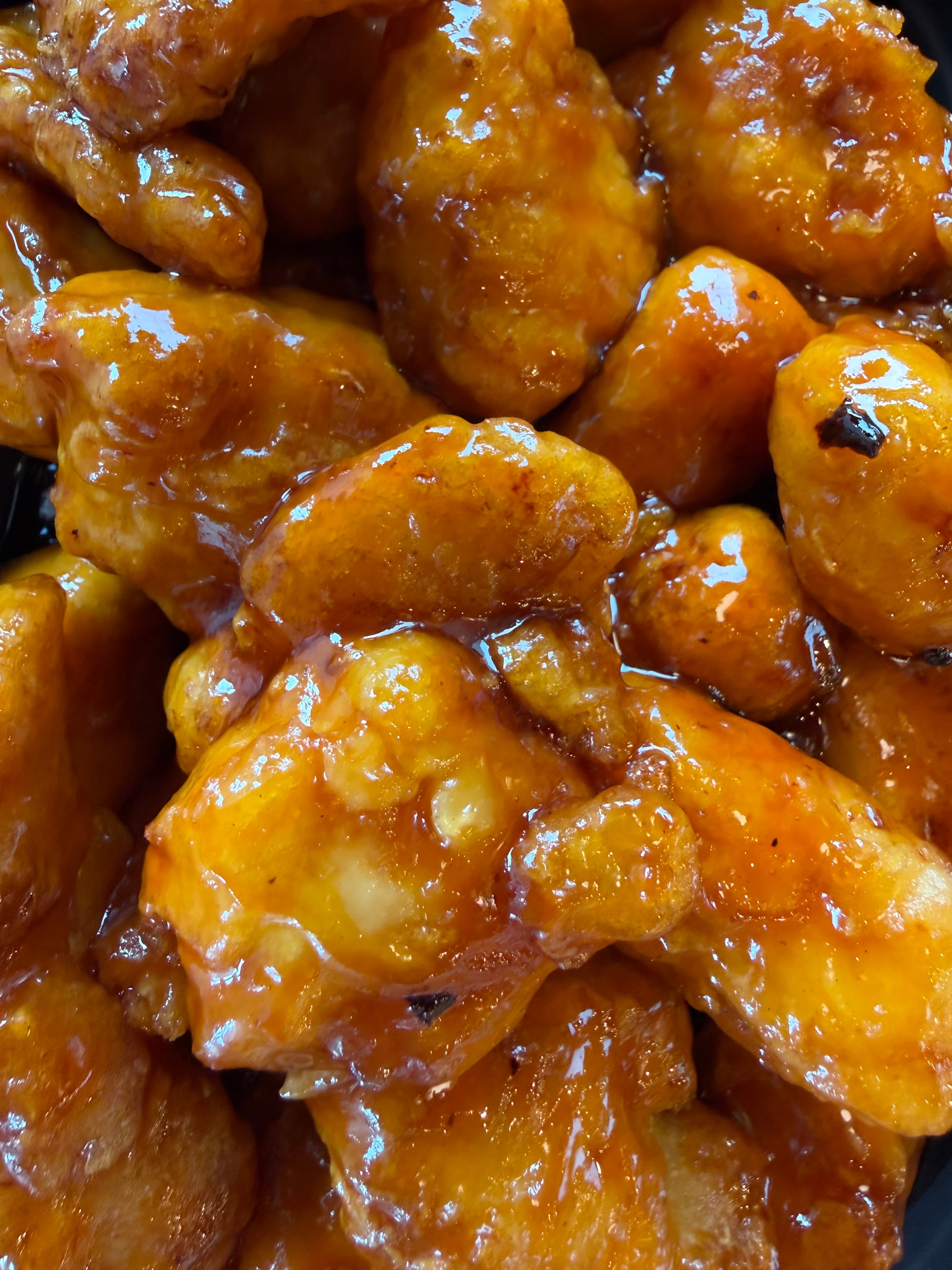 Crispy Honey-Orange Glazed Chicken Bites
