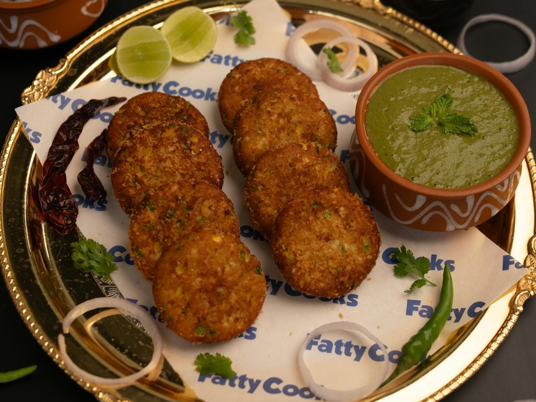 Crispy Masala Vada with Green Chutney