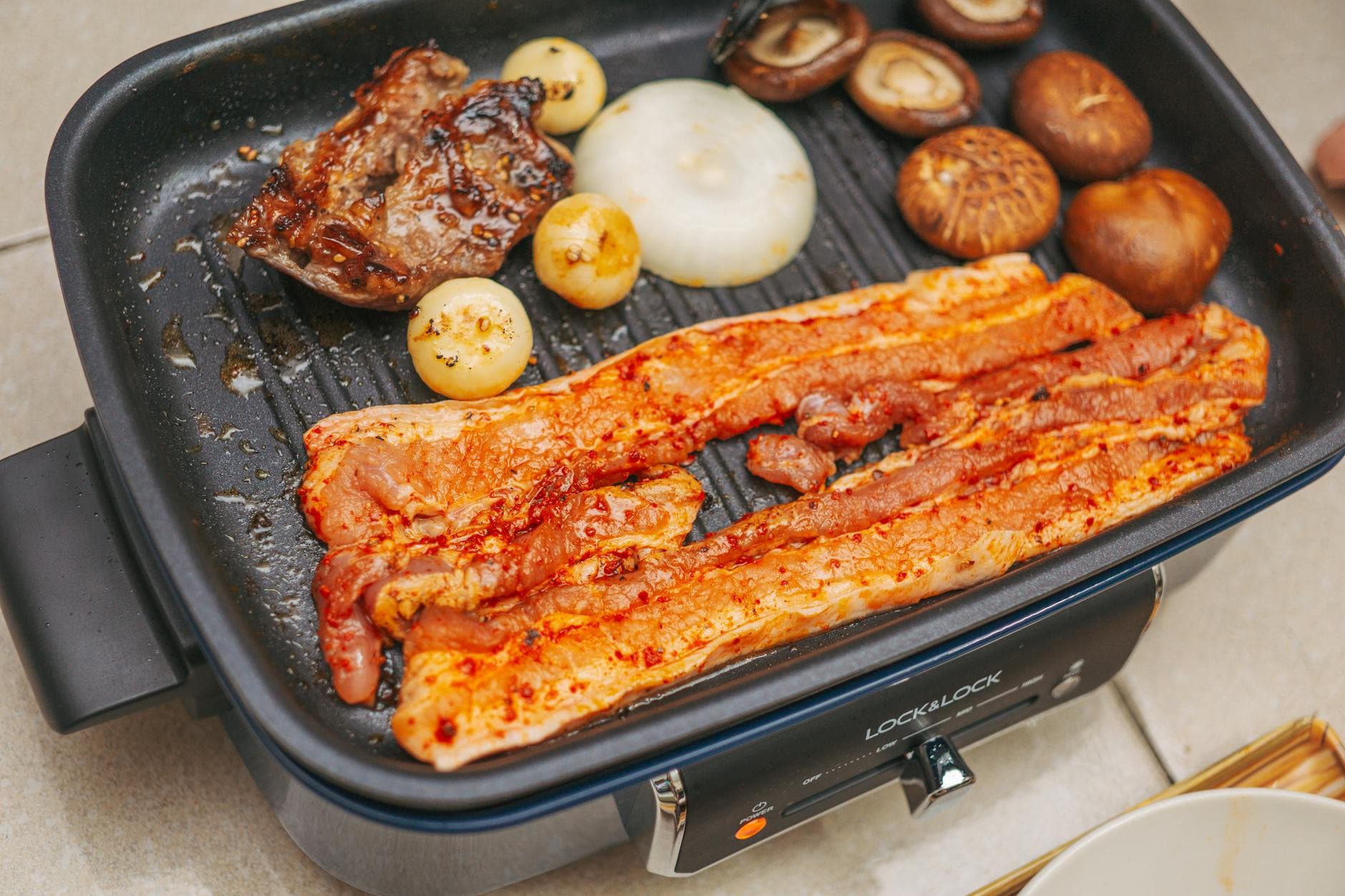 Gochujang Pork Belly & Mushroom Sheet Pan