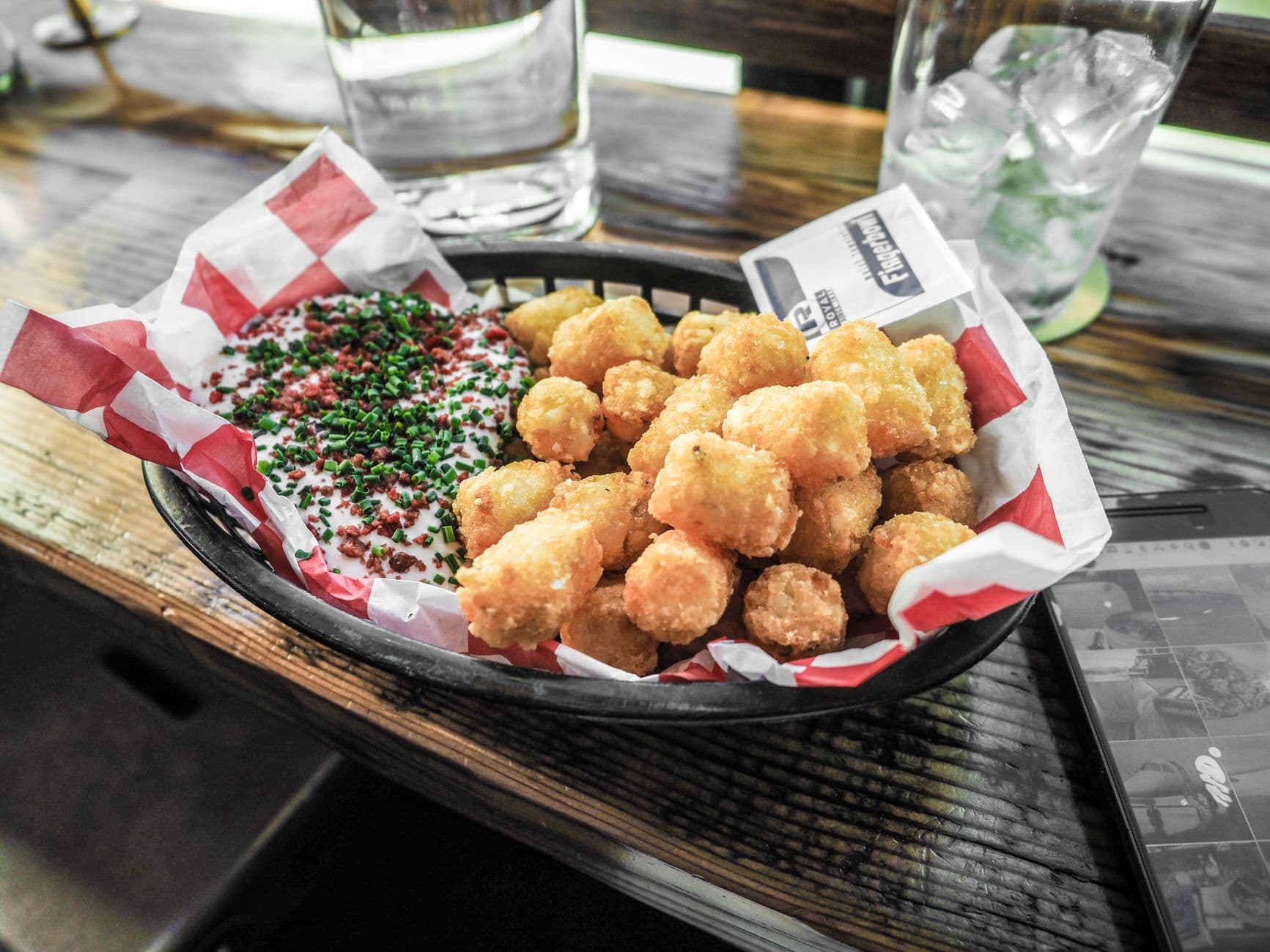 Loaded Tater Tots with Bacon Sour Cream
