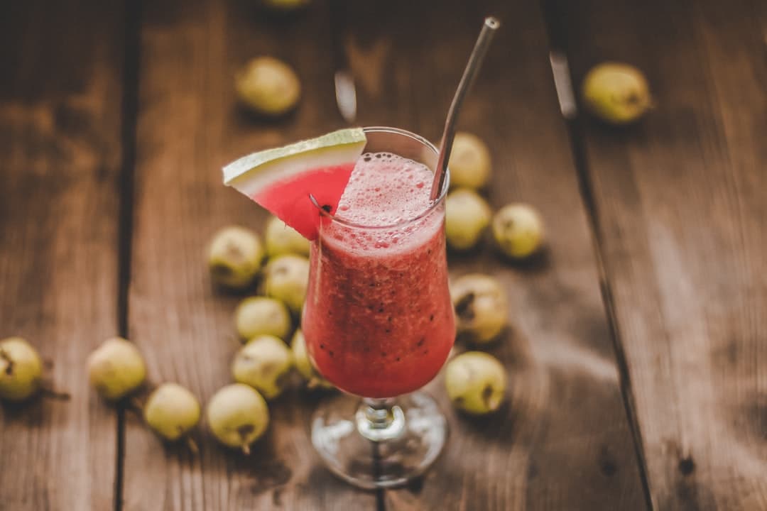Pink Watermelon Juice with Mint & Apple