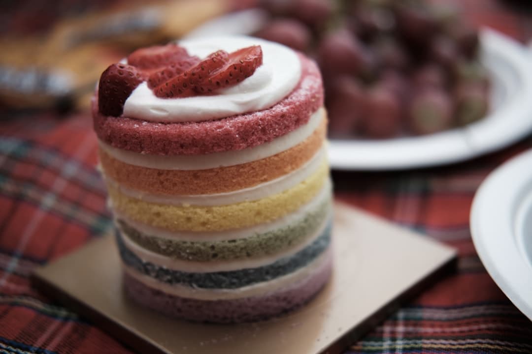 10-Min Rainbow Cake Parfait with Strawberries