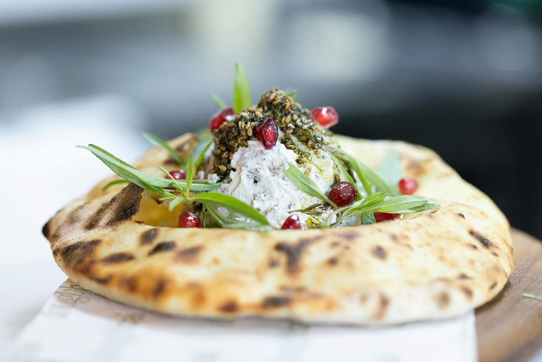 Smoky Eggplant Moutabal with Pomegranate