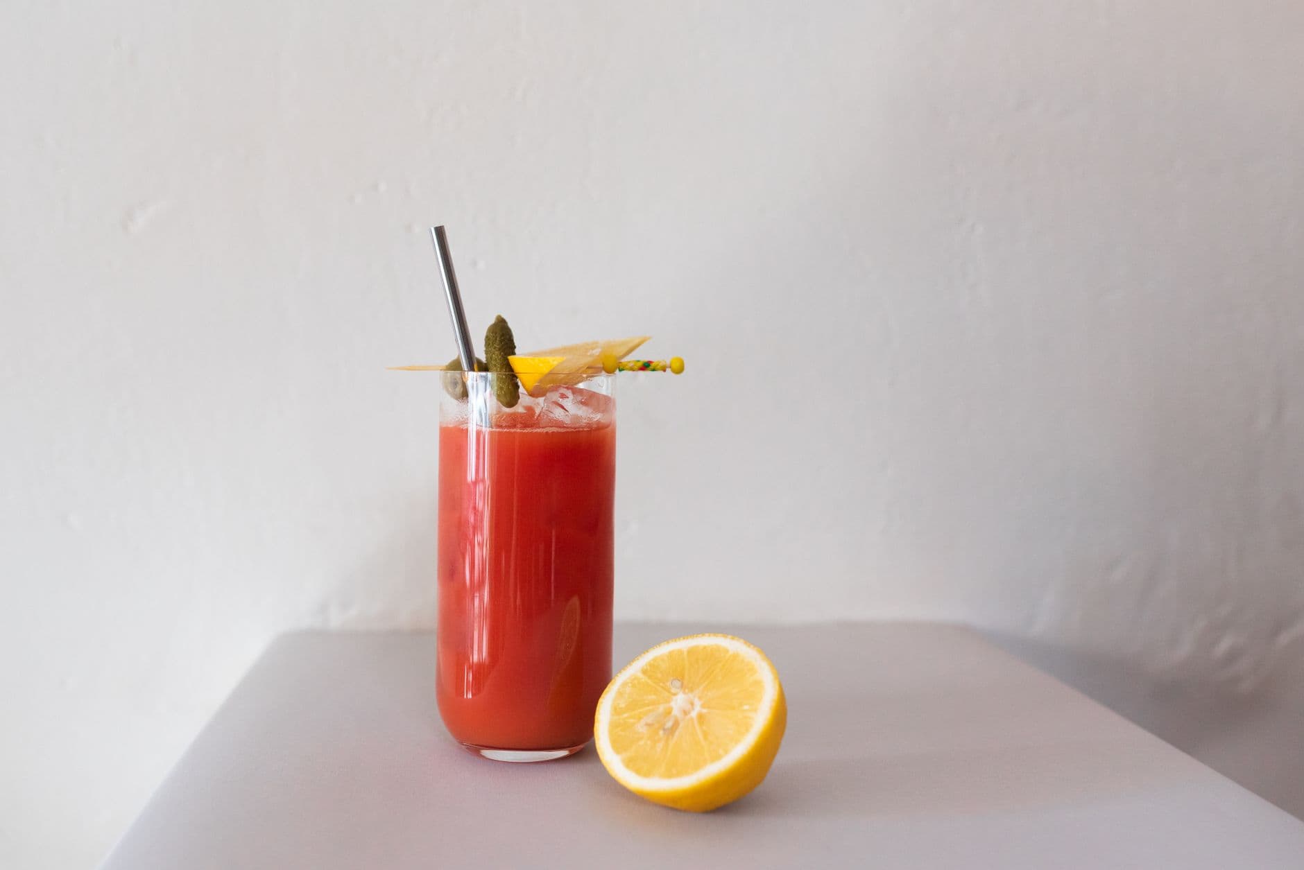 Spicy Bloody Mary with Celery & Lemon